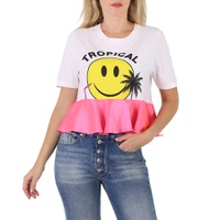 Filles A Papa Ladies T-Shirt Multicolor Smile Jersey White