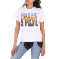 Filles A Papa Ladies White Fap Cowboy T-Shirt