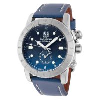 Glycine Airman Contemporary GMT Quartz Blue Dial Mens Watch
