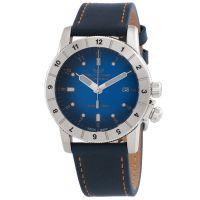 Glycine Airman Contemporary Worldtimer Quartz Blue Dial Mens Watch
