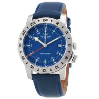 Glycine Airman Vintage GMT Quartz Blue Dial Mens Watch