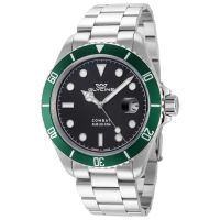 Glycine Combat Quartz Black Dial Mens Watch