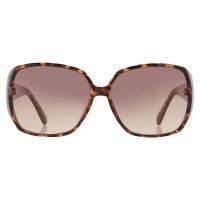 Guess Factory Brown Gradient Butterfly Ladies Sunglasses