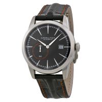 Hamilton Classic Railroad Automatic Black Dial Black Leather Mens Watch