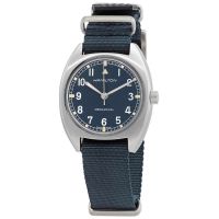 Hamilton Khaki Aviation Pilot Pioneer Hand Wind Blue Dial Mens Watch