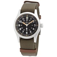 Hamilton Khaki Field Hand Wind Black Dial Mens Watch