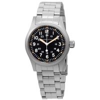 Hamilton Khaki Field Hand Wind Black Dial Mens Watch