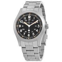 Hamilton Khaki Field Hand Wind Black Dial Mens Watch