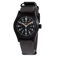 Hamilton Khaki Field Hand Wind Black Dial Mens Watch