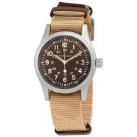 Hamilton Khaki Field Hand Wind Brown Dial Mens Watch