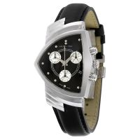 Hamilton Ventura Chrono Black Dial Shield Shaped Mens Watch