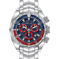 Invicta Akula Chronograph Quartz Blue Dial Pepsi Bezel Mens Watch
