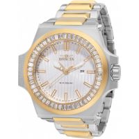 Invicta Akula Quartz Crystal Silver Dial Mens Watch