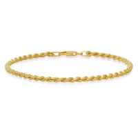 Kylie Harper Mens Italian 14k Yellow Gold Over Silver 8.5 Rope Chain Bracelet