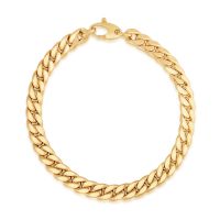 Kylie Harper Unisex 14k Gold THICK 6mm Miami Cuban Curb Chain Bracelet
