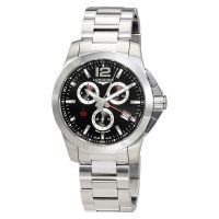 Longines Conquest Chronograph Black Dial Mens Watch