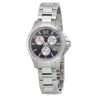 Longines Conquest Quartz Black Dial Mens Watch
