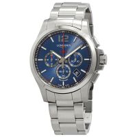 Longines Conquest V.H.P. Perpetual Chronograph Quartz Blue Dial Mens Watch