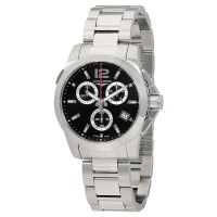 Longines Conquest Chronograph Quartz Black Dial Mens Watch