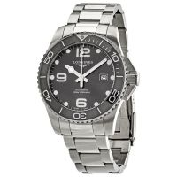 Longines Hydroconquest Automatic Grey Ceramic Bezel Mens 43 mm Watch L37824766