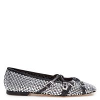 Mach & Mach Crystal Net Ballet Flats