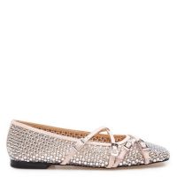 Mach & Mach Crystal Net Ballet Flats