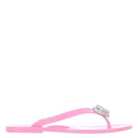 Mach & Mach Double Heart Rubber Thong Flip Flops