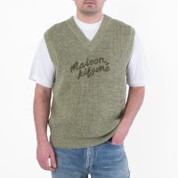 Maison Kitsune Embroidered Logo Sleeveless Sweater