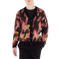 Maison Kitsune Graphic Motif Jacquard Mohair Cardigan