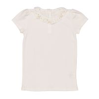 Marie Chantal Kids Embroidered Ruffle Collar Shirt