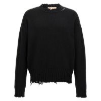 Marni Destroyed Effect Twisted Crewneck Sweater
