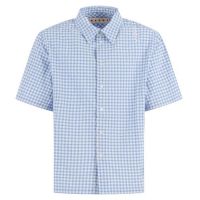 Marni Seersucker Short-Sleeved Checked Shirt