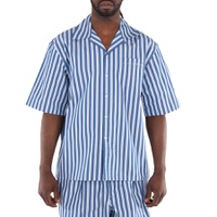 Marni Striped Embroidered Logo Cotton Shirt