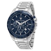 Maserati Traguardo Chronograph Quartz Blue Dial Mens Watch