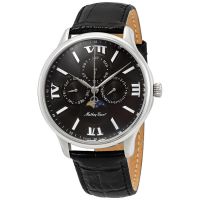 Mathey-Tissot Edmond Moon Phase Black Dial Mens Watch