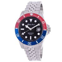 Mathey-Tissot Mathy Ceramic Quartz Black Dial Mens Watch