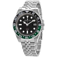 Mathey-Tissot Mathy Vintage GMT Quartz Black Dial Sprite Bezel Mens Watch