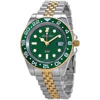 Mathey-Tissot Mathy Vintage GMT Two-tone Green Hulk Dial Mens Watch
