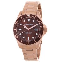 Mathey-Tissot Mathy Vintage Quartz 42 mm Brown Dial Mens Watch