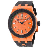 Maurice Lacroix Aikon Tide Quartz Orange Dial Mens Watch AI2008-50050-300-0