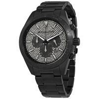 Michael Kors Layton Chronograph Quartz Black Stainless Steel Mens Watch