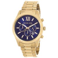Michael Kors Lexington Chronograph Quartz Blue Dial Mens Watch