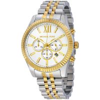Michael Kors Lexington Chronograph White Dial Mens Watch