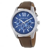 Michael Kors Oversized Lexington Chronograph Quartz Blue Dial Mens Watch