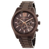 Michael Kors Oversized Lexington Chronograph Quartz Brown Dial Mens Watch
