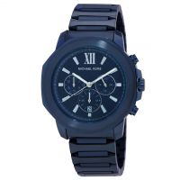 Michael Kors Oversized Prescott Chronograph Quartz Blue Dial Mens Watch MK9251