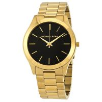Michael Kors Slim Runway Black Dial Mens Watch