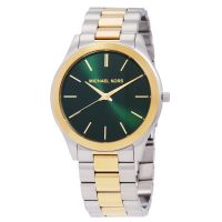 Michael Kors Slim Runway Quartz Green Dial Mens Watch