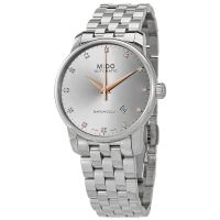 Mido Baroncelli Automatic Diamond Rhodium Dial Mens Watch