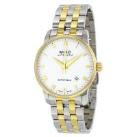 Mido Baroncelli Jubilee White Dial Two-tone Mens Watch